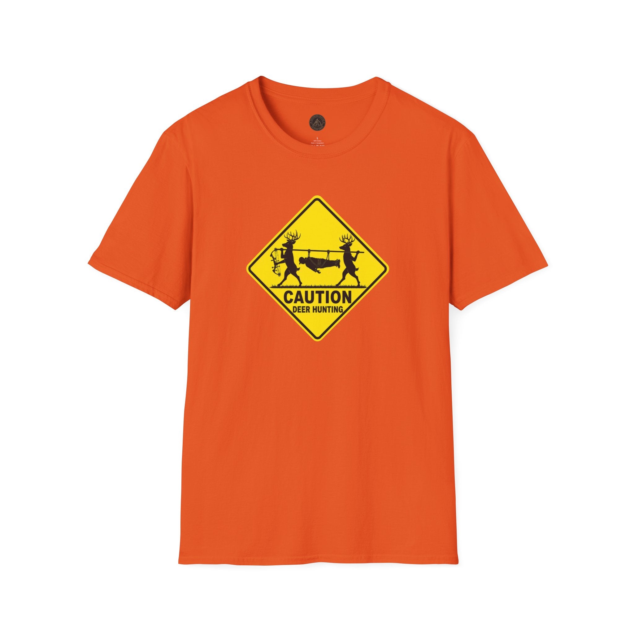 Caution 2 Deer Hunting - Hunter Road Sign Tee