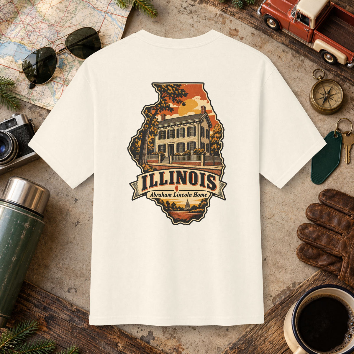 Illinois State Vintage Tee