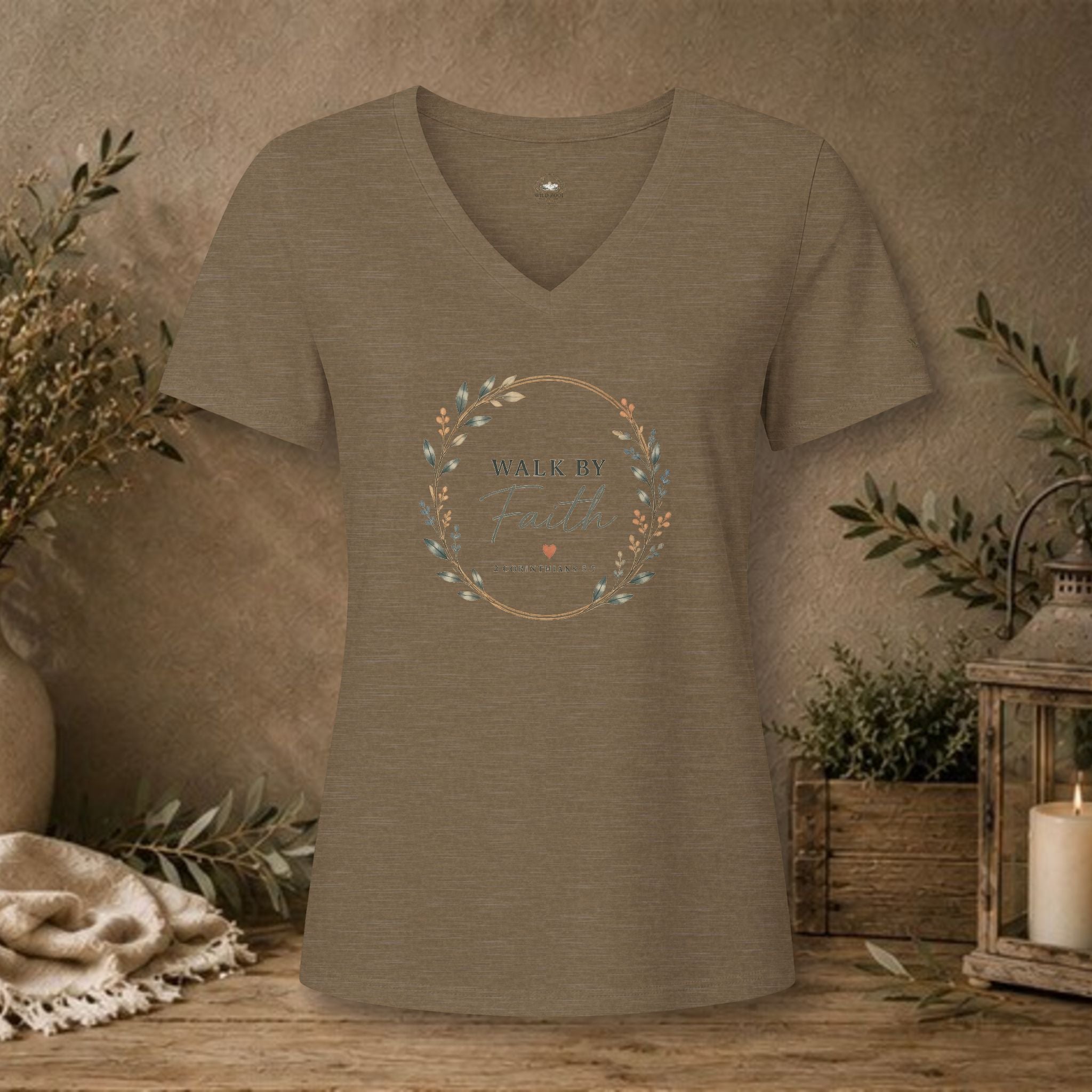 Women's Relaxed Heather CVC V-Neck Tee