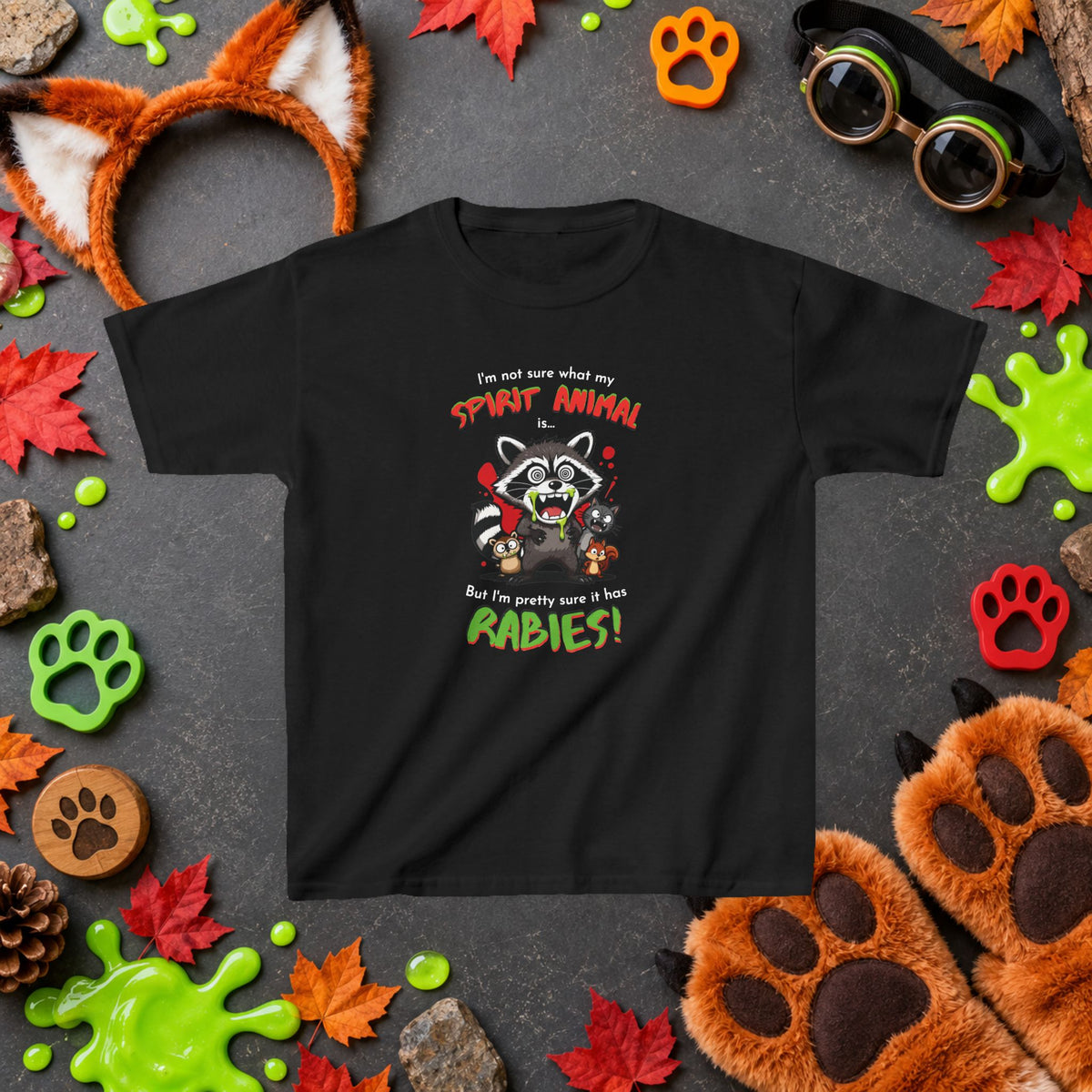 Spirit Animal - Youth T-Shirt - Cute Cartoon Wildlife Graphics