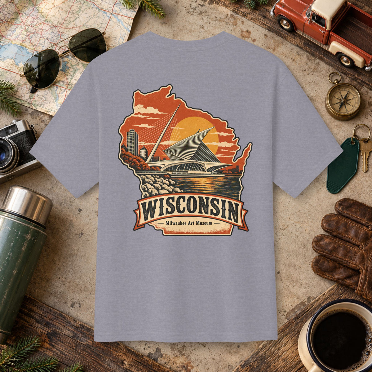 Wisconsin State Vintage Tee