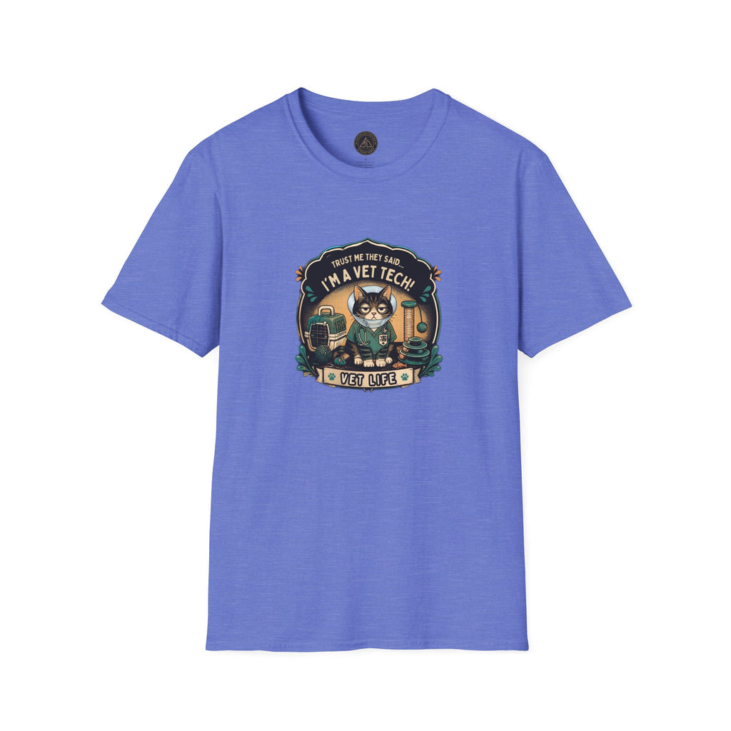 Funny Vet Tech Cat Tee: “Trust Me...I'm a Vet Tech They Said”