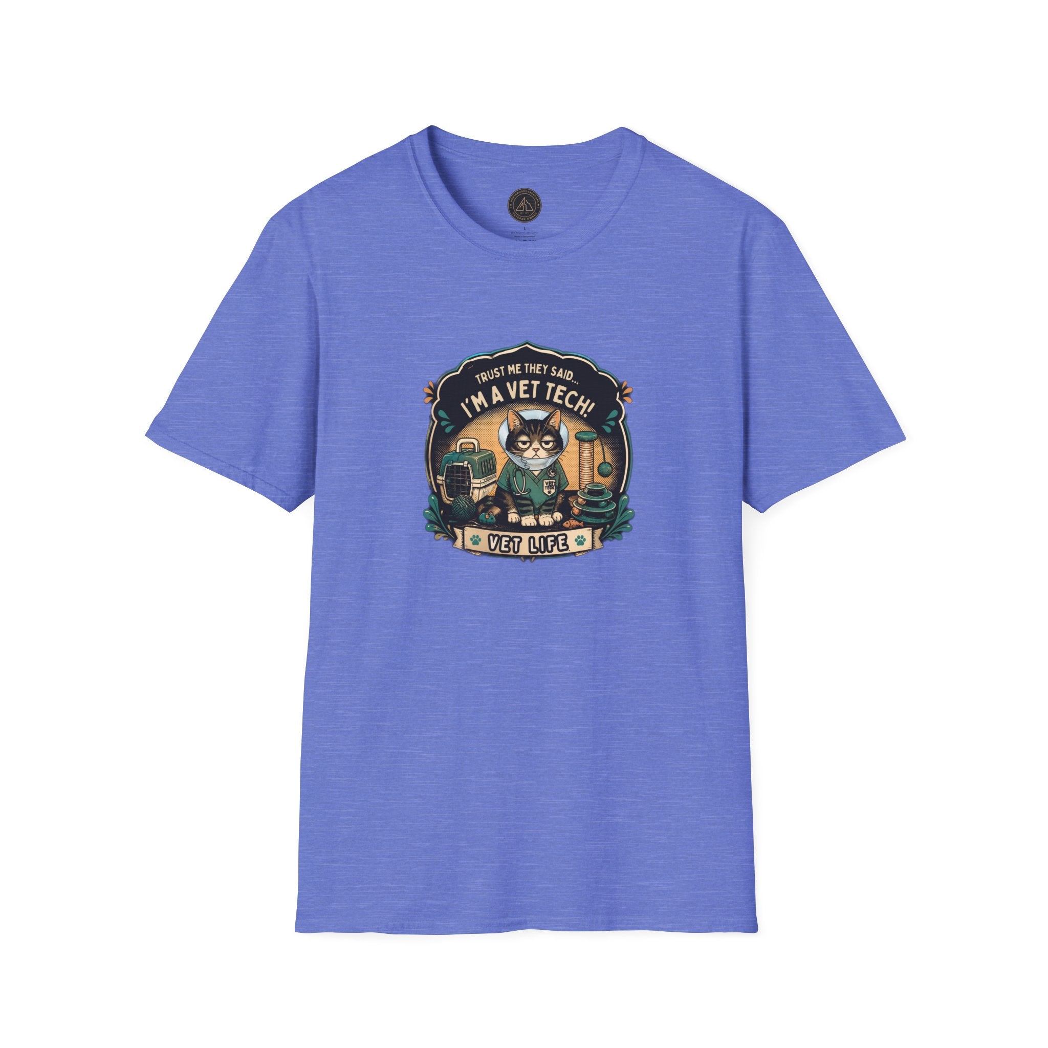 Funny Vet Tech Cat Tee: “Trust Me...I'm a Vet Tech They Said”
