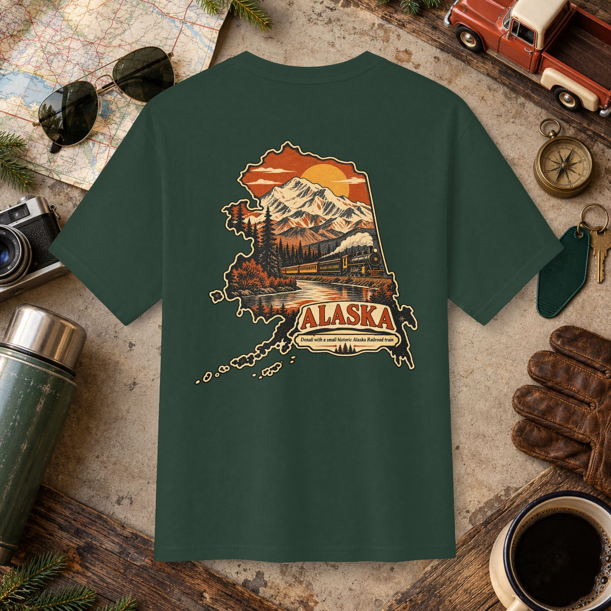 Alaska Vintage Landscape Tee