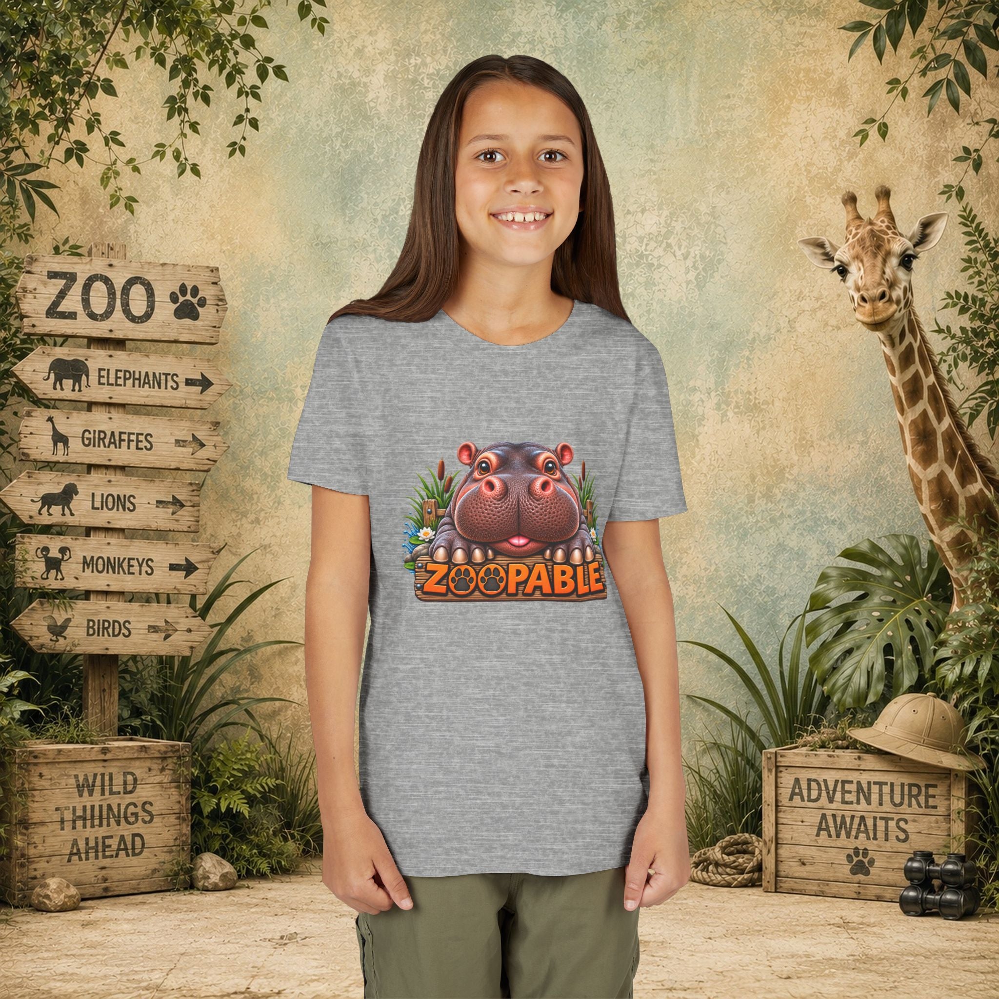 Hippopotamus Zoopable Youth Tee