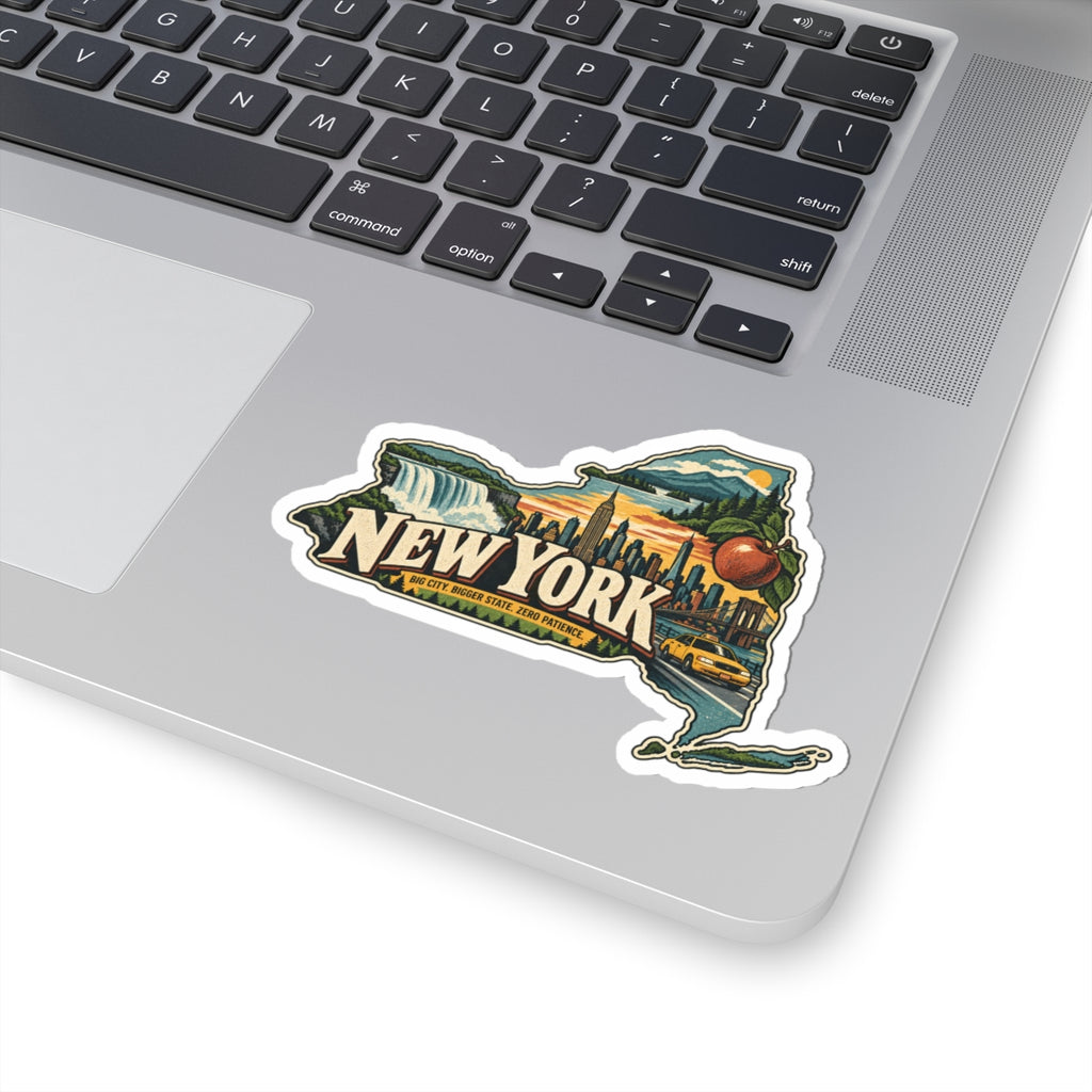 Nevada State Map Kiss-Cut Sticker — Vintage Scenic Landmark