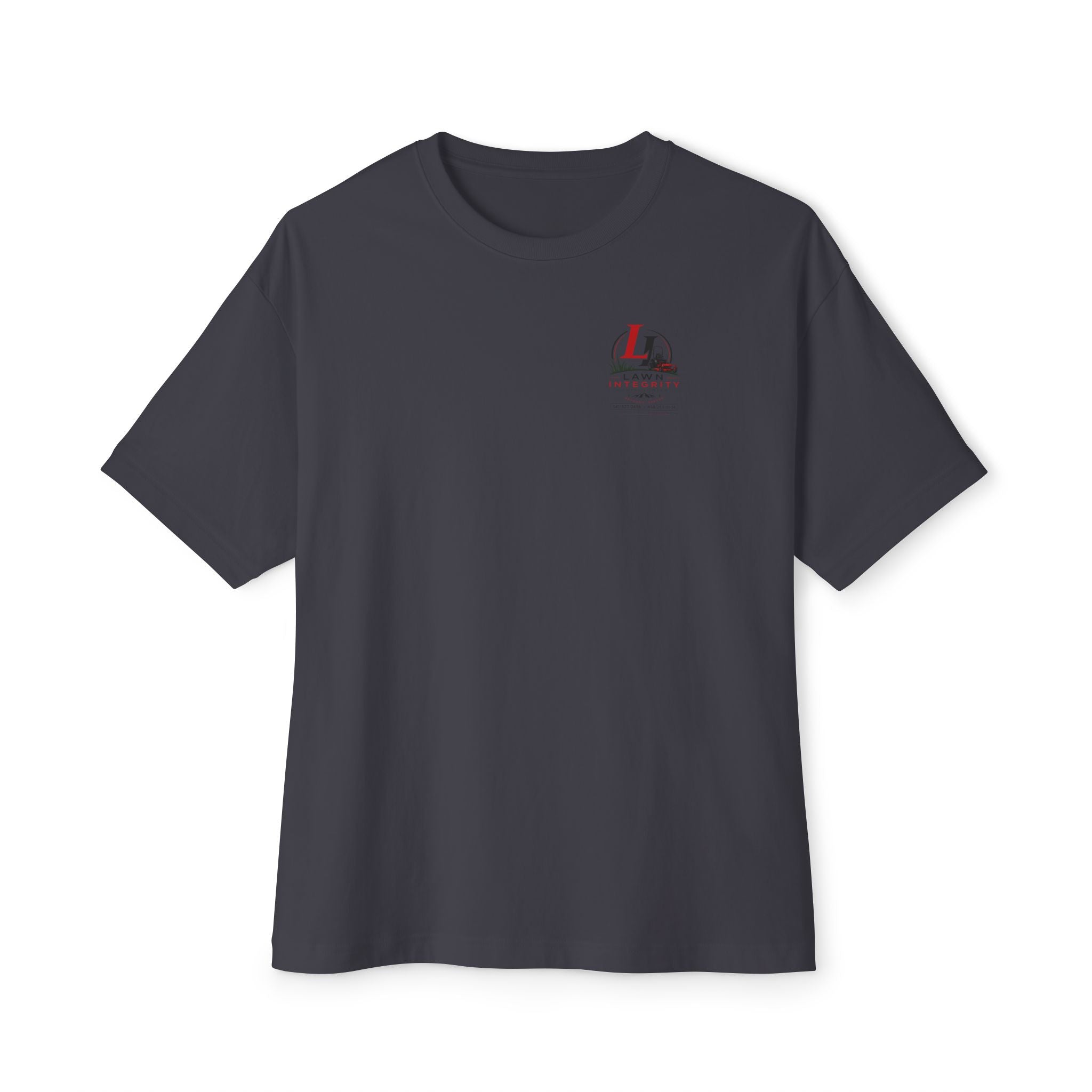 Lawn Integrity Logo Tee — Oversized Boxy Lawn Care T-Shirt