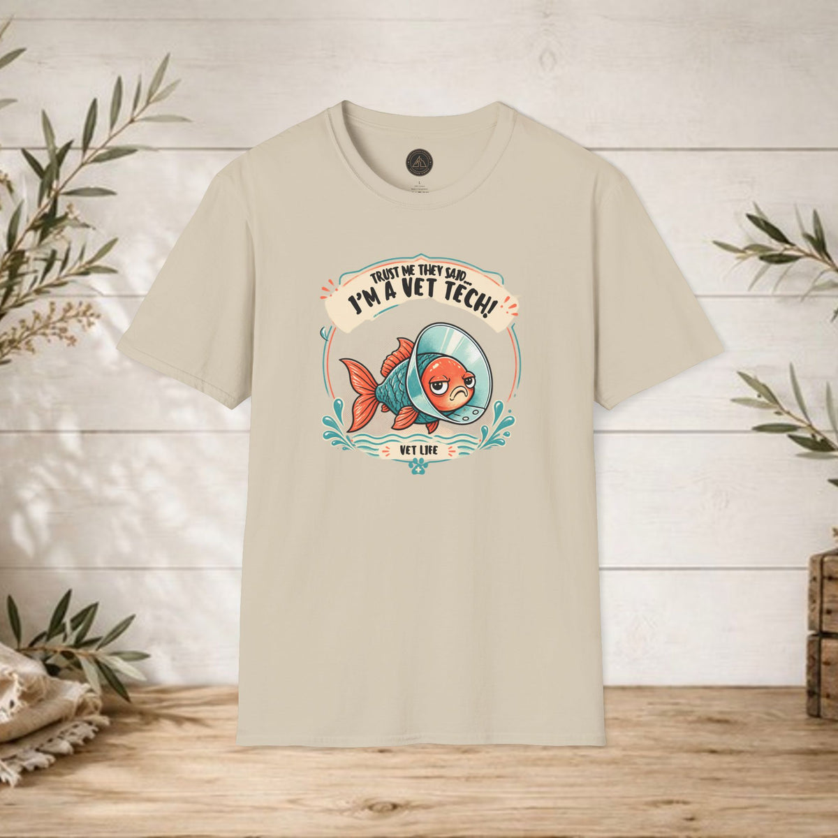Funny Vet Tech Goldfish Tee: “Trust Me...I'm a Vet Tech They Said”