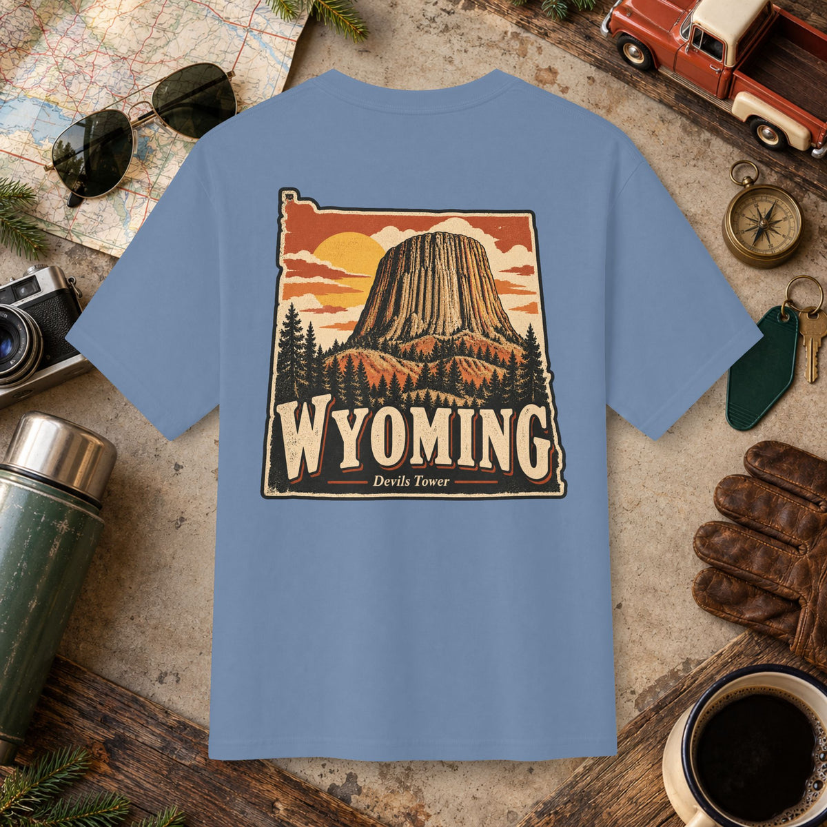 Wyoming State Vintage Tee