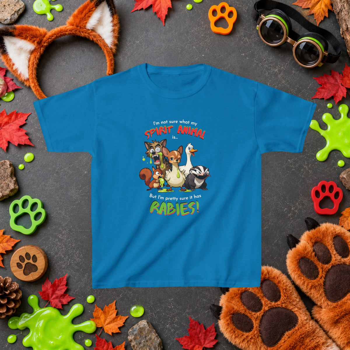 Spirit Animal - Youth T-Shirt - Mixed Up Cartoon Wildlife Graphics