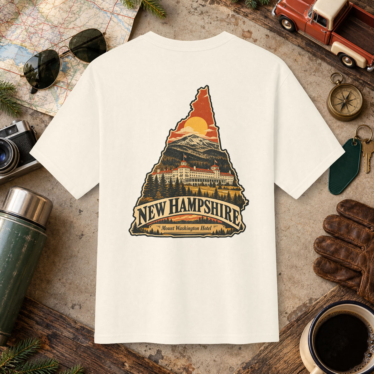 New Hampshire State Vintage Tee