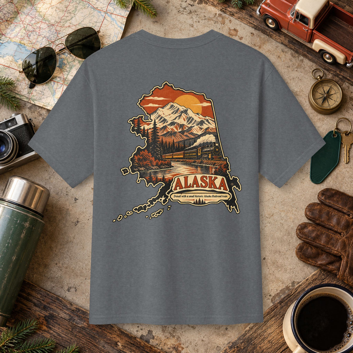 Alaska Vintage Landscape Tee