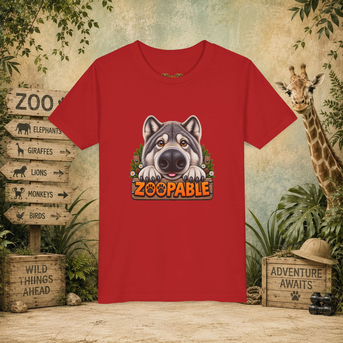 Wolf Zoopable Youth Tee