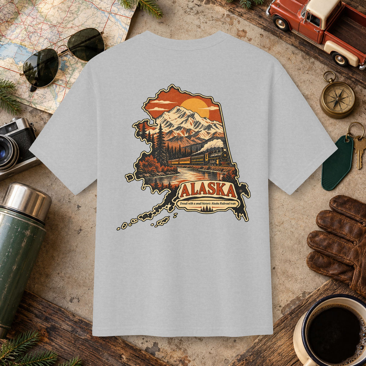 Alaska Vintage Landscape Tee