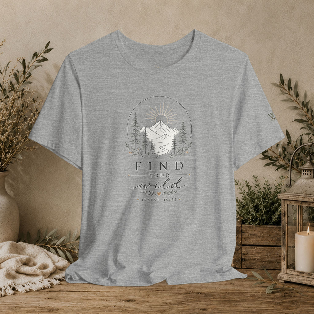 Find Your Wild Graphic Tee — Outdoor Nature Mountains Shirt