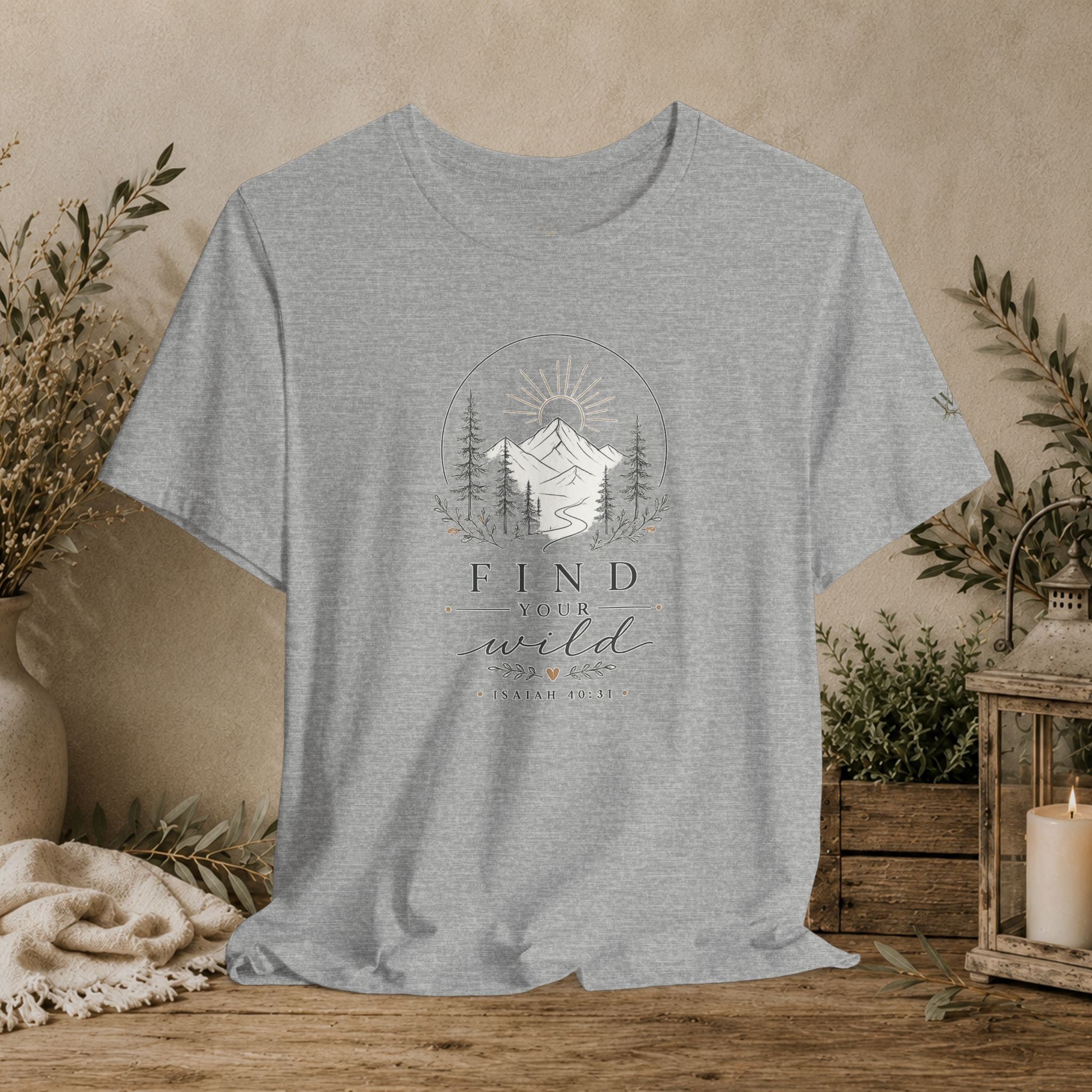 Find Your Wild Graphic Tee — Outdoor Nature Mountains Shirt
