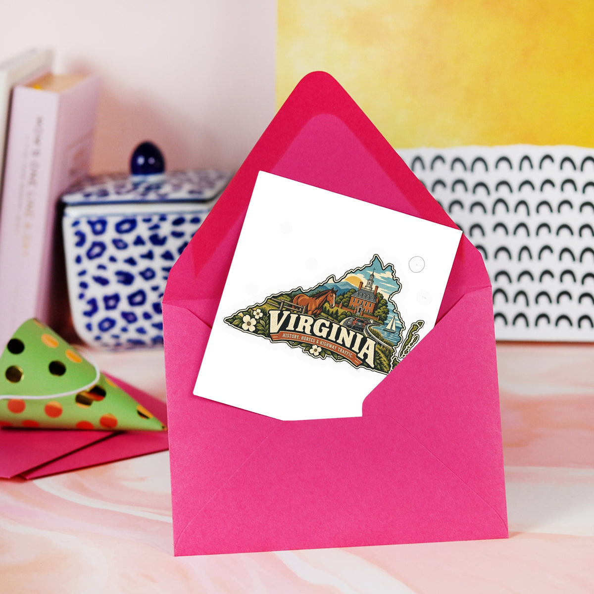 Virginia Kiss Cut Stickers - 4" x 4"